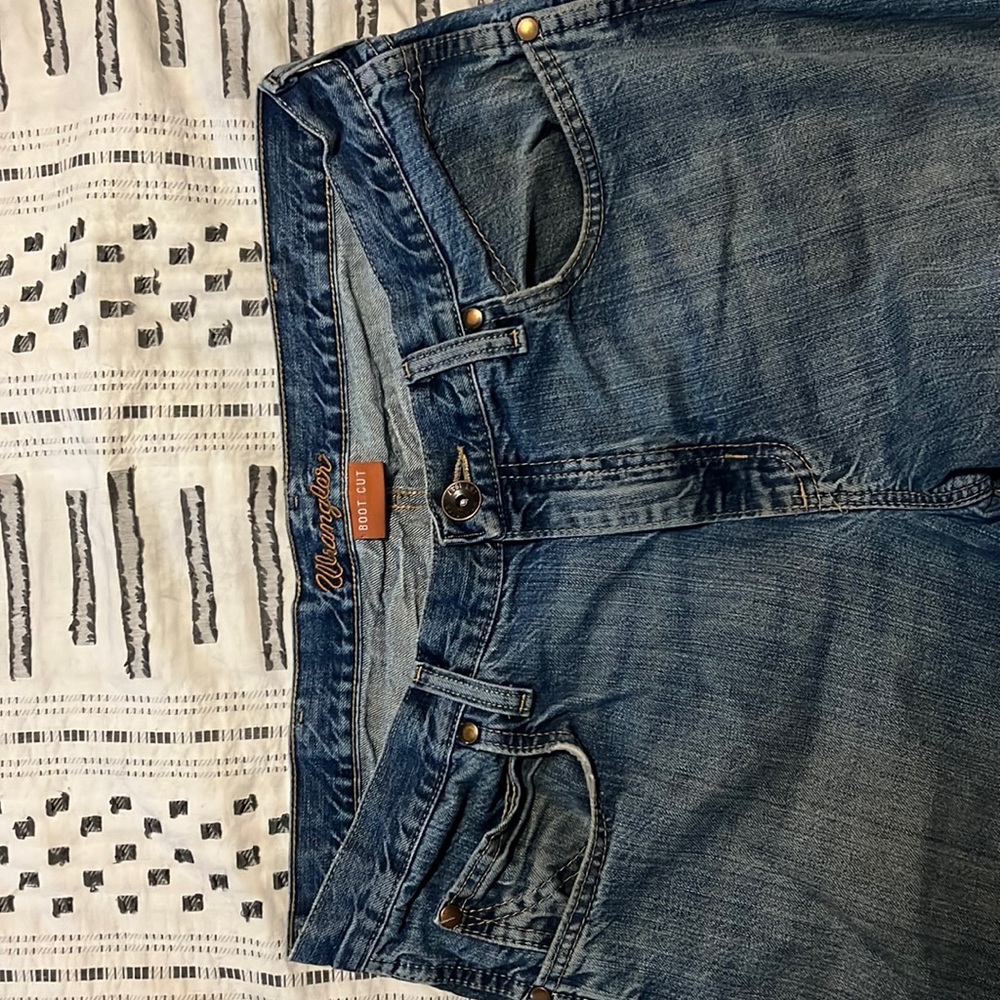 Mens boot cut Wrangler jeans